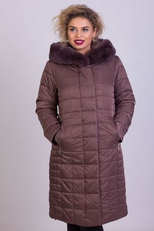 Удлинное стеганное пальто VISDEER№6137