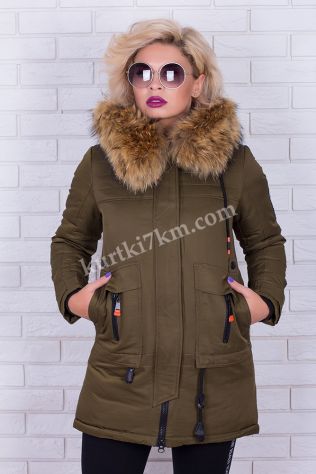 Парка молодёжная с мехом Visdeer 7170