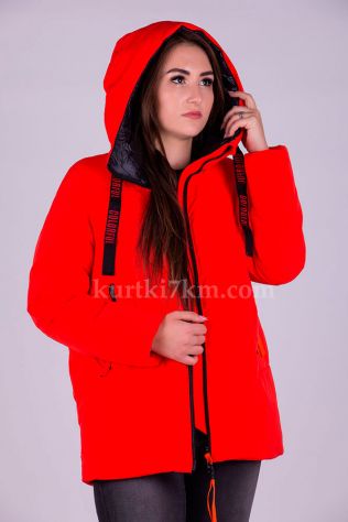 Короткий червоний пуховик Towmy 3271