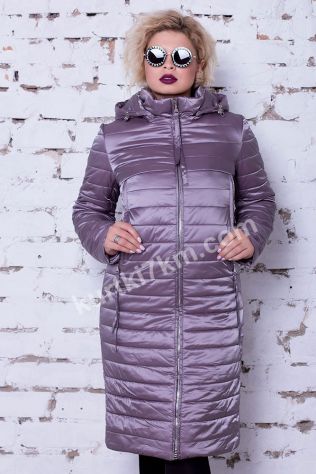 Пуховик зимний большого размера Snow beauty 1852