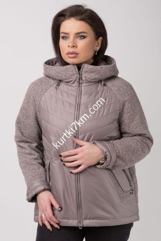 Коротка комбінована куртка Queit Poem 0829