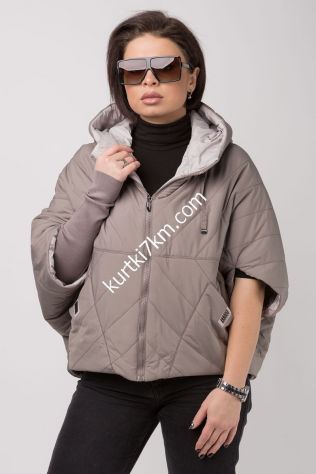 Куртка-пончо з трикотажними рукавчиками Queit Poem 8061-1