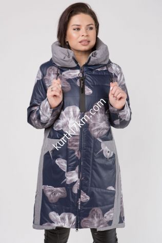 Подовжена куртка з квітковим принтом Ocean 9096