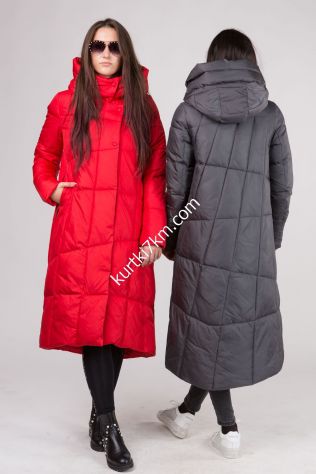 Пуховик ковдра стьобаний oversize Delfy 19-058