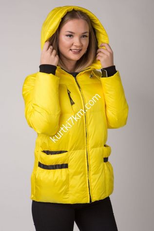 Коротка жовта куртка Snow beauty 20112