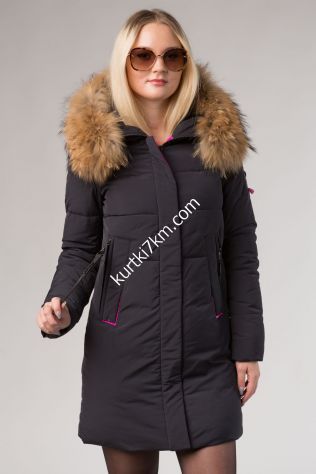 Жіноча парка з натуральним хутром єнота Peercat 19-113