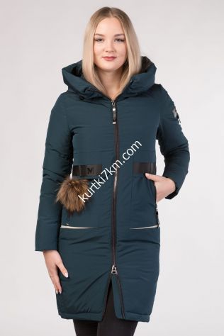 Парка жіноча з хутряним помпоном Visdeer 1982
