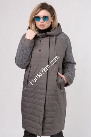 Жіноче комбіноване пальто великого розміру Queit Poem 0128