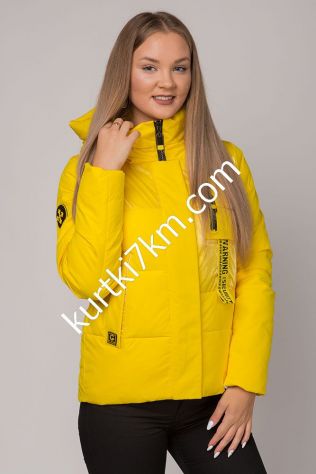 Коротка жовта парка Visdeer 282