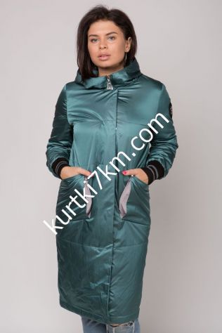 Довгий плащ на синтепоні Damader 11028