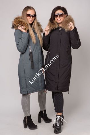 Парка з натуральним хутром єнота Damader 6066