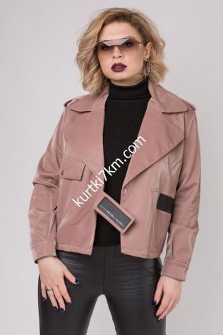 Коротка куртка з екошкіри преміум клас Prado 902
