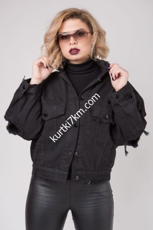 Коротка джинсова куртка oversaez преміум клас 900