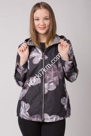 Легка жіноча вітровка з квітковим принтом Ocean 2096