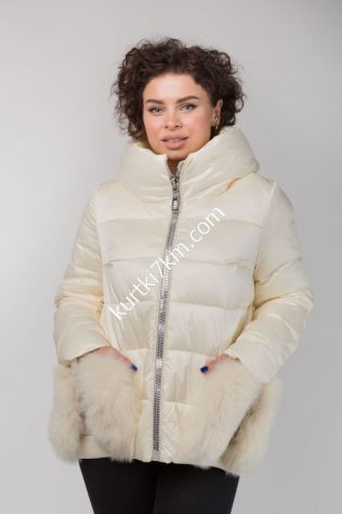 Коротка молодіжна куртка з хутром Damader 6969