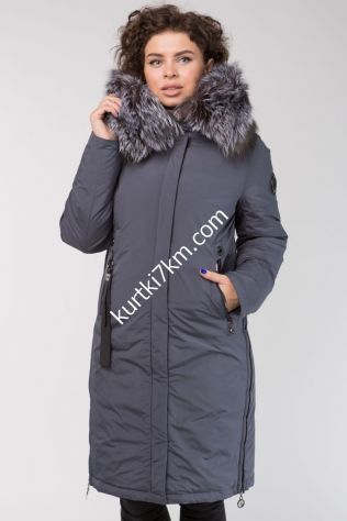 Жіноча парка з хутром чорнобурки Damader 5066