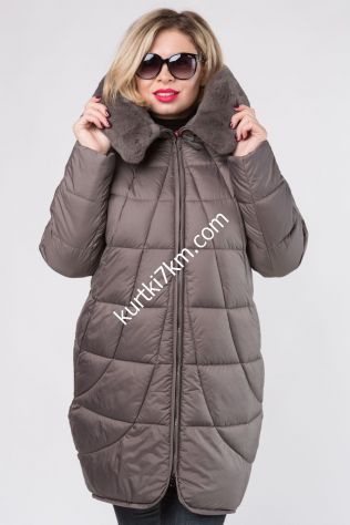 Шикарна жіноча куртка з натуральним хутром Astrid 9179