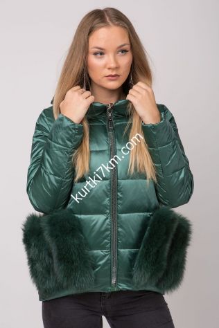 Зимова куртка з хутром на кишенях Damader 6969