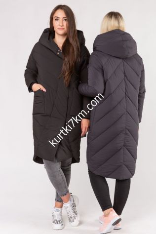 Пуховик-ковдра з капюшоном Visdeer 9105