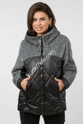 Комбінована куртка великого розміру Mishhelle 831