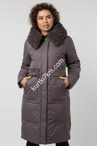 Пальто з хутром козлика Damader 51068