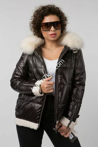 Зимова куртка-пілот з хутром песця Snow beauty 20113