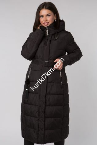 Зимове чорне пальто Visdeer 345