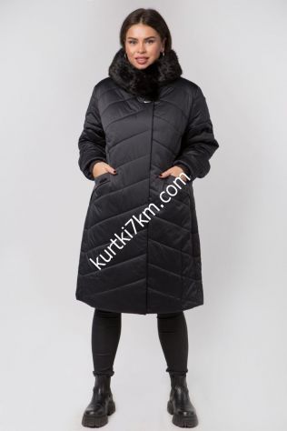 Супер батальний пуховик з натуральною ніркою 2197