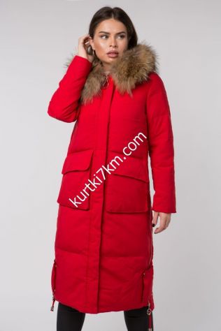 Брендовий пуховик з хутром Max Mara 7729