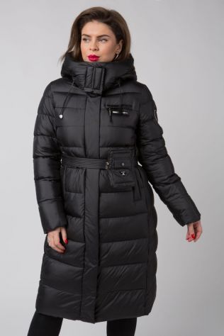 Стильний пуховик з поясною сумкою Fodarlloy 22120
