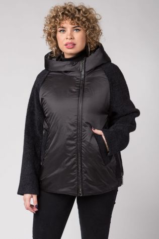Шикарна комбінована куртка Snow beauty 22030-1