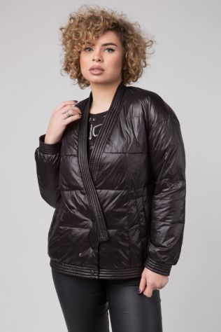 Чорна брендова куртка 2271