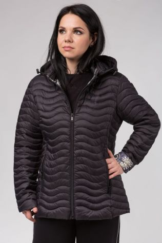 Коротка чорна куртка Mone You 227