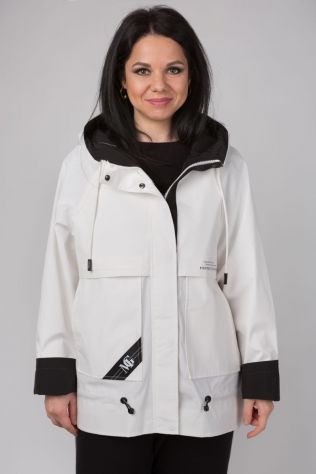 Біла вітровка на підкладці Quiet Poem 096