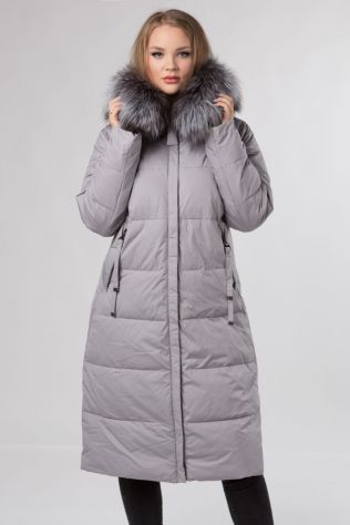 Зимове пальто великого розміру з хутром Damader 61069