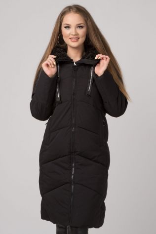 Чорний зимовий пуховик Towmy 23667