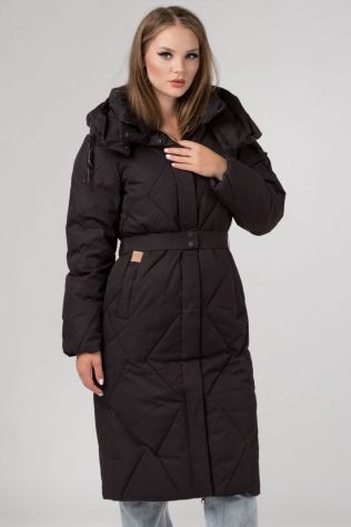 Пальто зимове з поясом Towmy 3520