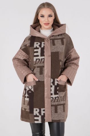 Супер батальне пальто жіноче Klasika 23621