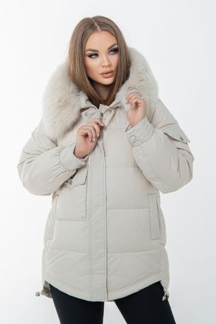 Молодіжний пуховик з хутром Visdeer 301