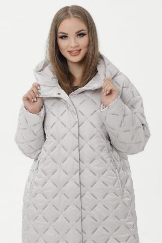 Пуховик пальто великих розмірів Snow beauty 651