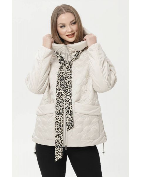 Куртка великих розмірів з шарфом Mishele 3252